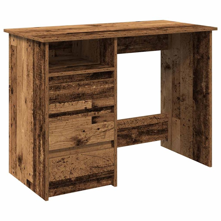 Birou vidaXL, din lemn vechi, 102x50x75 cm, din lemn prelucrat, 26.8 Kg