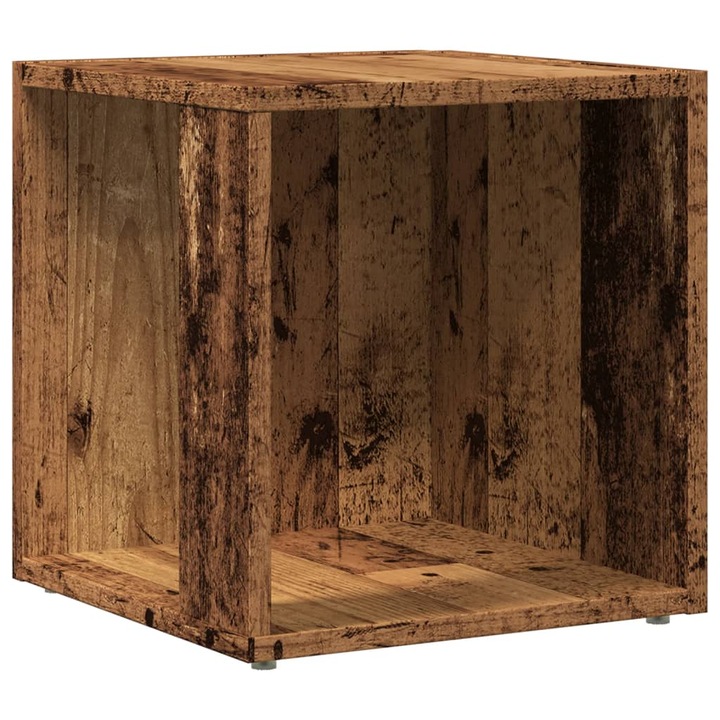 Странична маса vidaXL, старо дърво, 33x33x34 см, инженерно дърво, 3.85 Kg