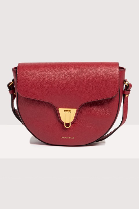 COCCINELLE, Geanta crossbody de piele Beat, Visiniu