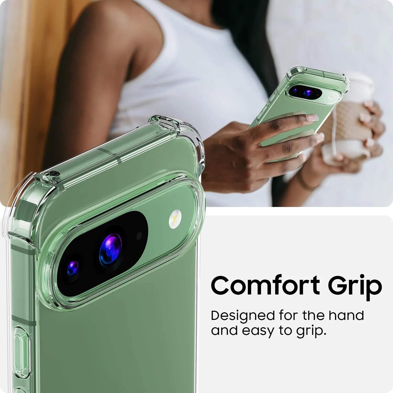 Husa protectie Mat-Tech compatibila cu Google Pixel 9 / 9 Pro, Protectie Camera, Colturi anti-soc, Decupaje Precise, Rezistenta la impact, Margini ridicate pentru protectia ecranului, Transparenta