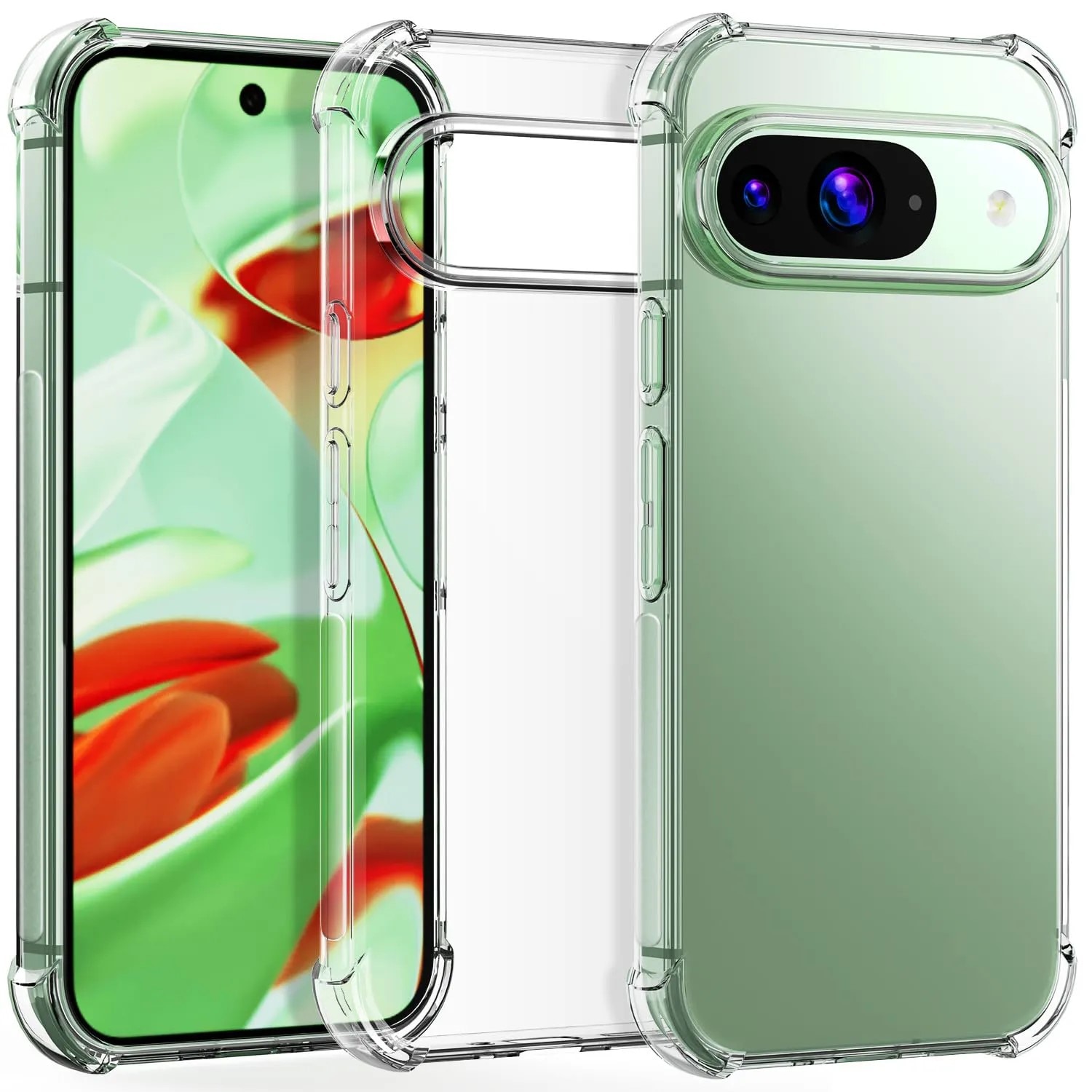 Husa protectie Mat-Tech compatibila cu Google Pixel 9 / 9 Pro, Protectie Camera, Colturi anti-soc, Decupaje Precise, Rezistenta la impact, Margini ridicate pentru protectia ecranului, Transparenta