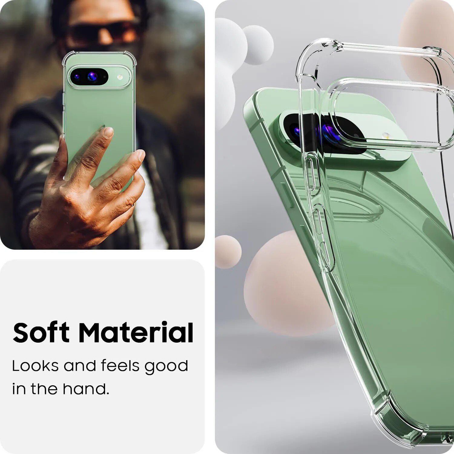 Husa protectie Mat-Tech compatibila cu Google Pixel 9 / 9 Pro, Protectie Camera, Colturi anti-soc, Decupaje Precise, Rezistenta la impact, Margini ridicate pentru protectia ecranului, Transparenta