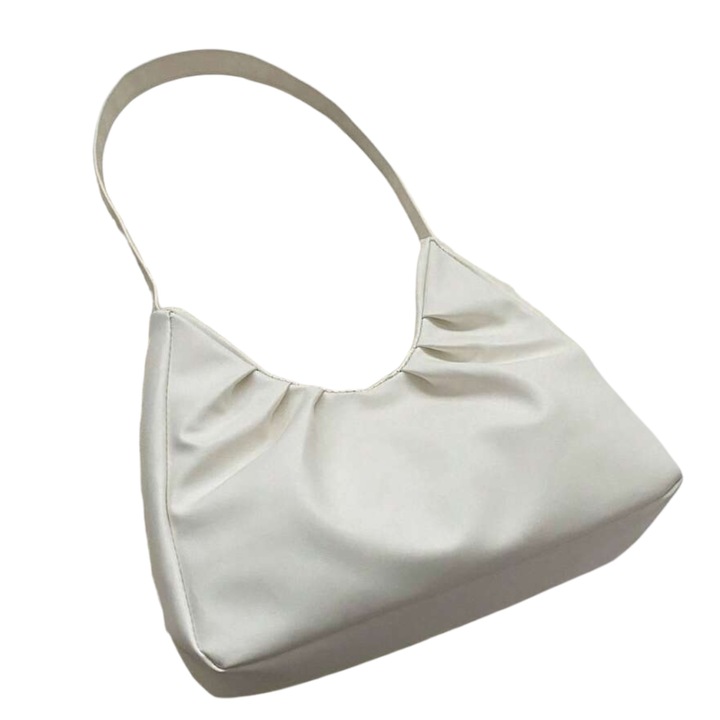 Umar redőzött és minimalista modell táska - fehér