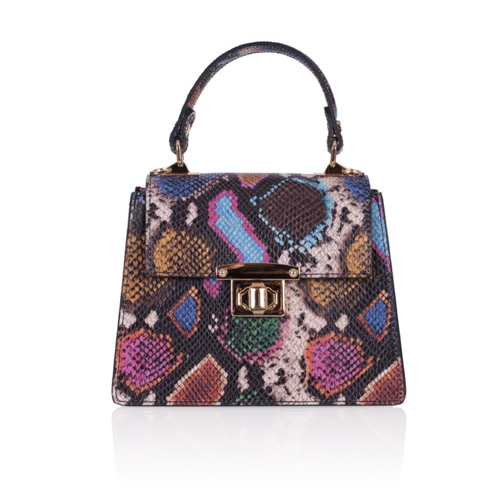 Geanta Zevo piele naturala print Amiewfxcg