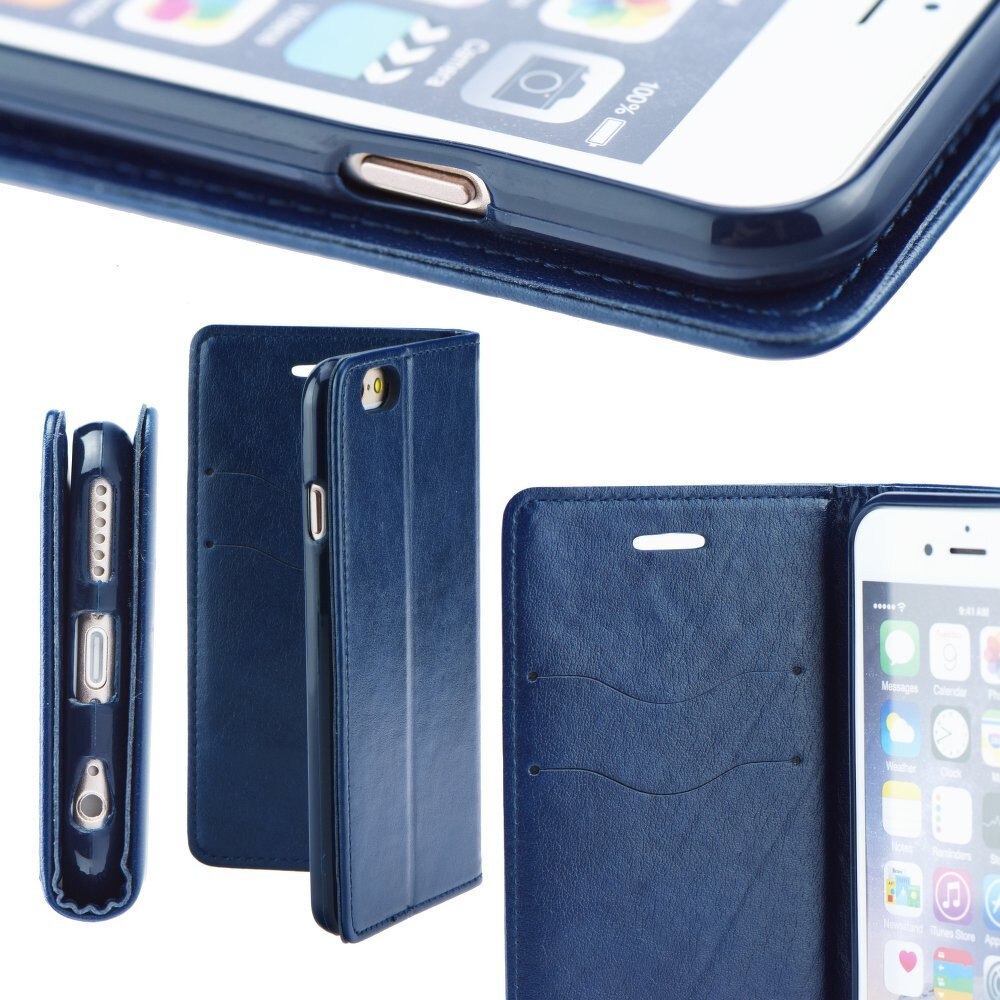 Husa pentru Motorola Moto G24 / G04 flip book case dark blue