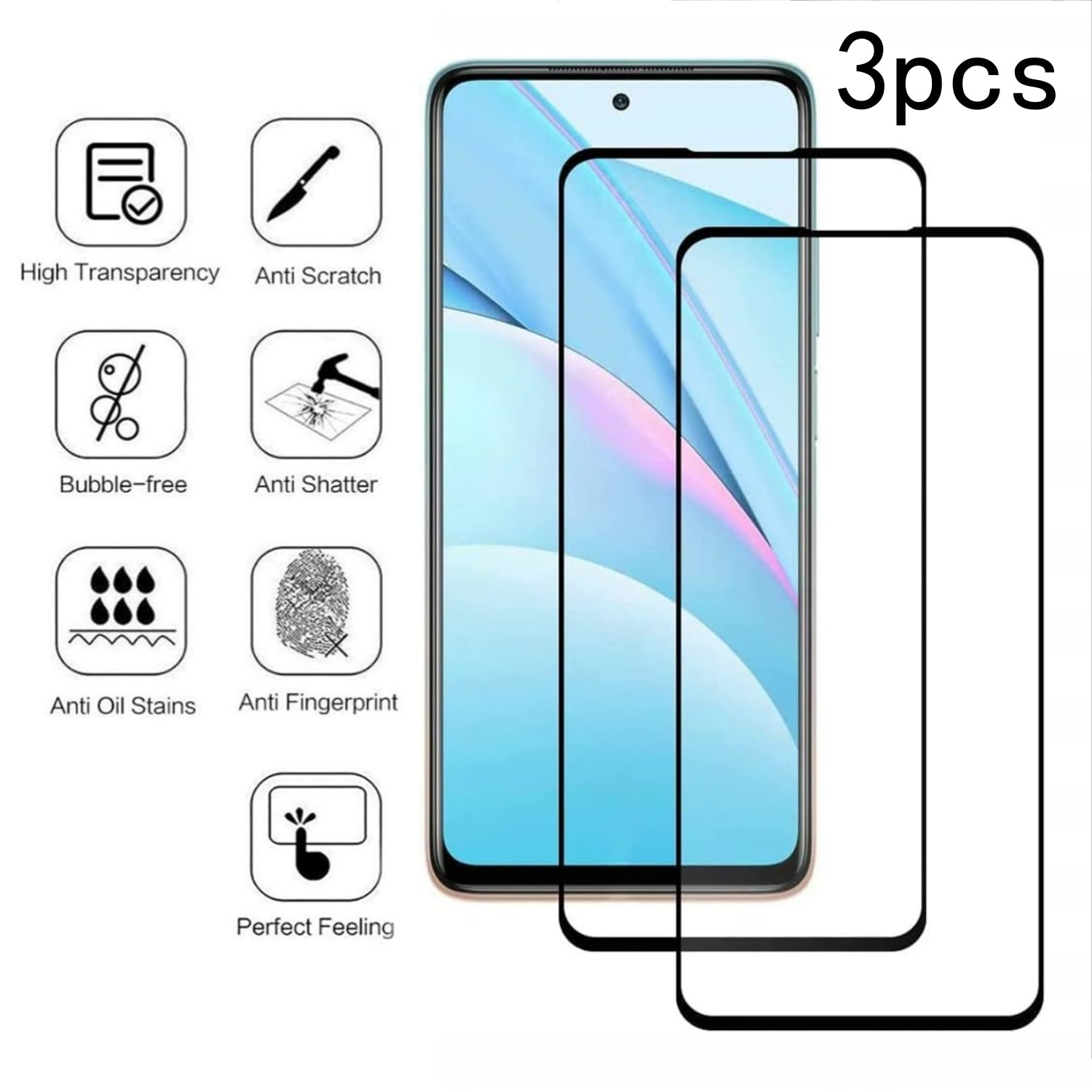 Set 3 Folie de protectie ecran exterior din sticla pentru Motorola Moto G31 / Moto G41 / Moto G62 5G / Moto G71 5G, Ultra HD, Anti Zgarieturi, Anti Socuri, Vanaxalife®