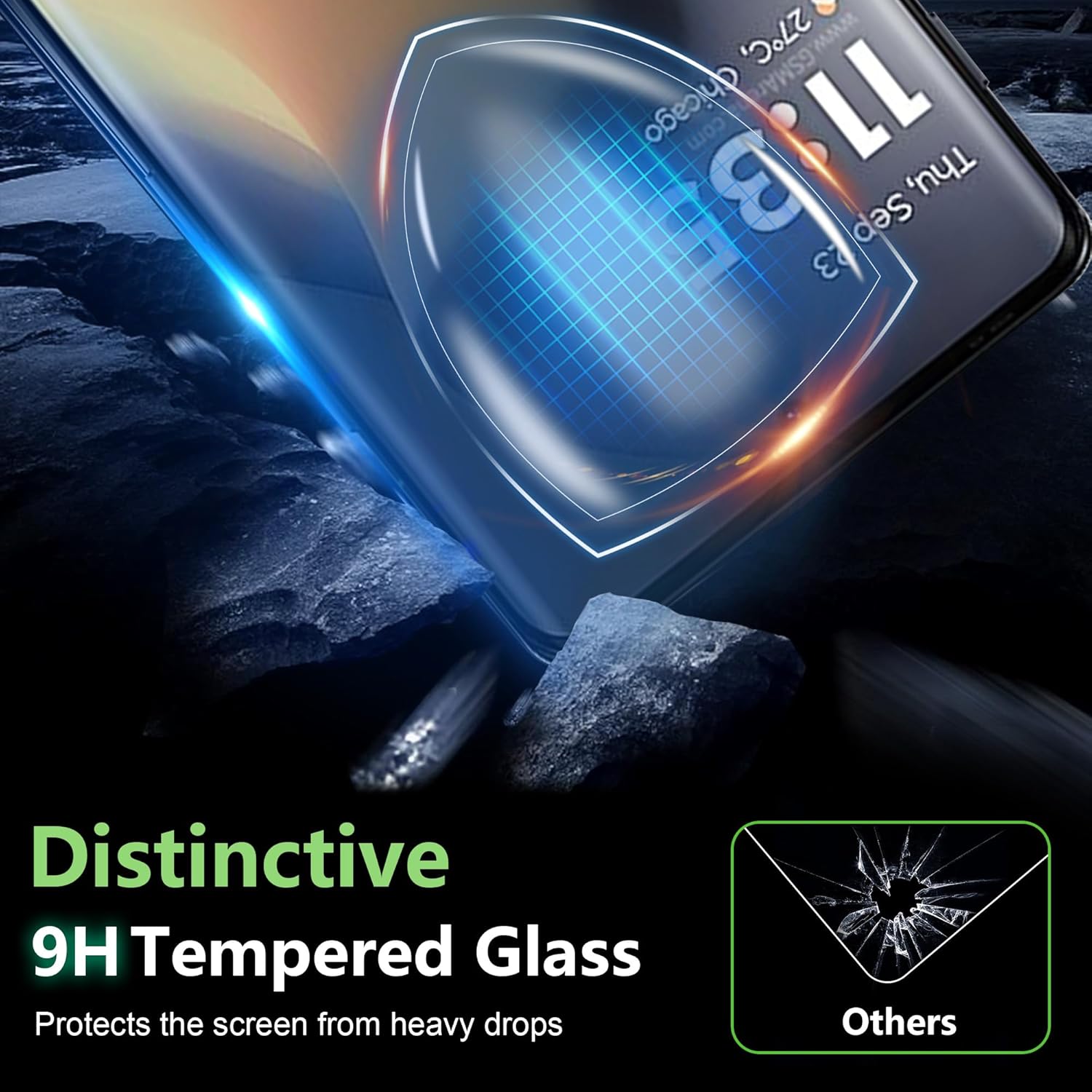 Set 3 Folie de protectie ecran exterior din sticla pentru Motorola Edge 50 Pro, Ultra HD, Anti Zgarieturi, Anti Socuri, Vanaxalife®