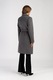 Palton elegant de dama pentru toamna/iarna, Salme, model Mollie, din alpaca, cu curea, gri, 46 EU