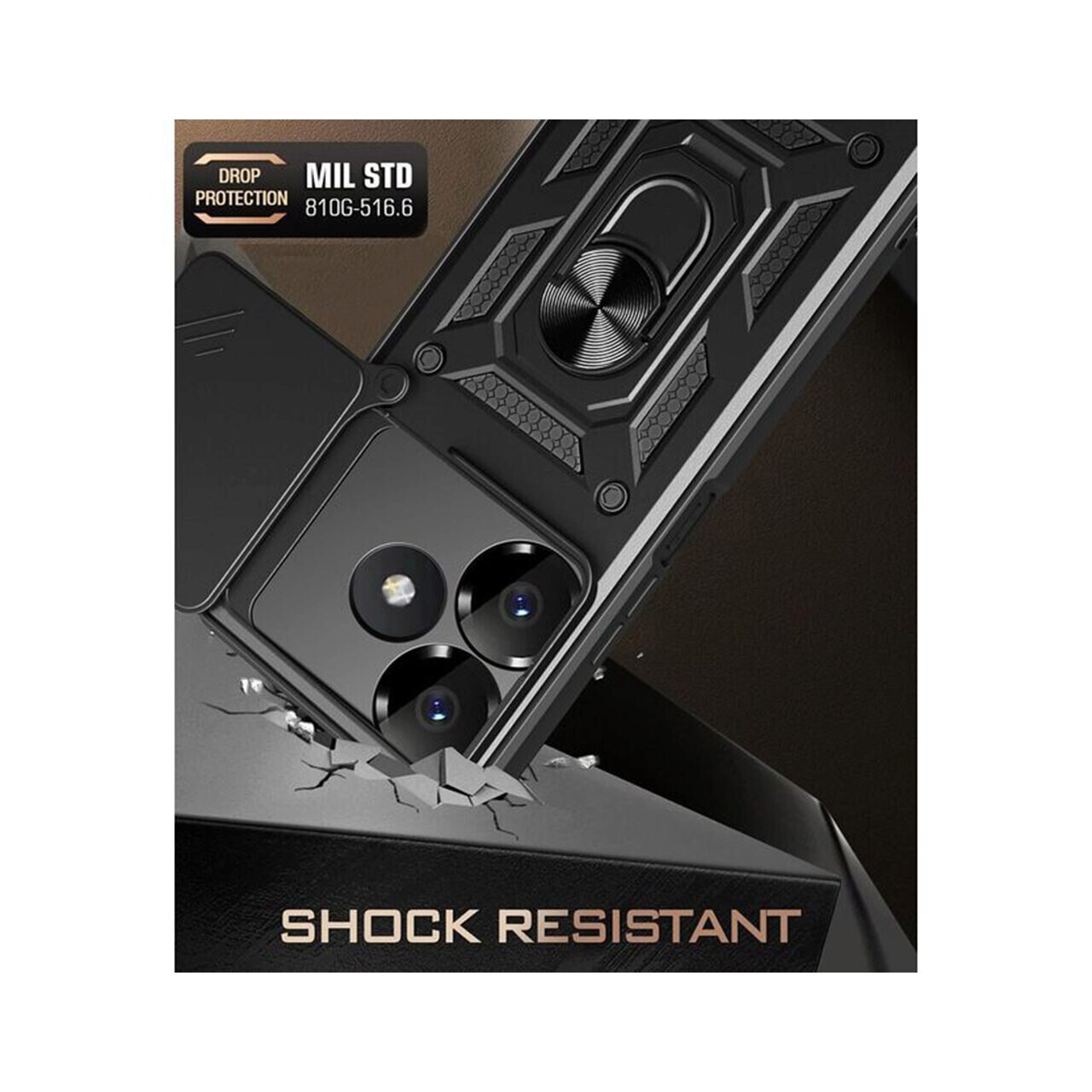 Husa pentru Xiaomi Redmi 13 / Poco M6 4G Marmalis CamShield Series Negru