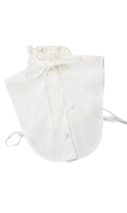 CLASStitude hamis ing gallér, levehető, ráncos modell a tunika típusú nyakon, univerzális méret, pamut anyagú, White-Cream