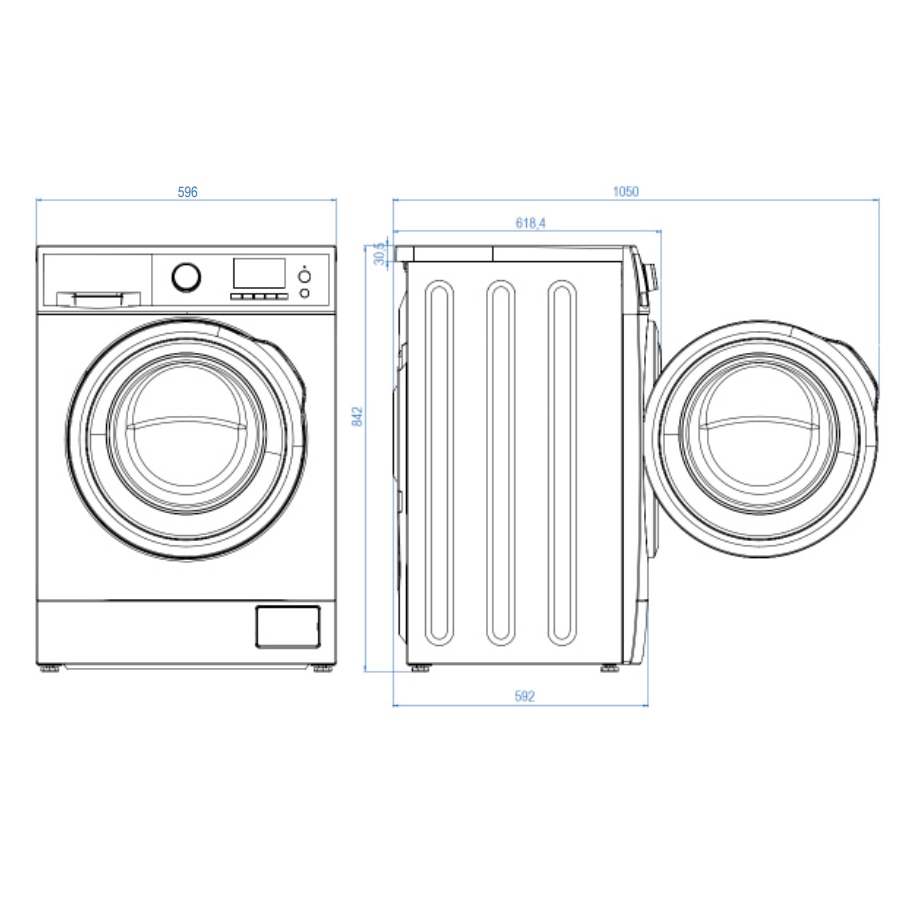 Masina de spalat rufe SanGiorgio, capacitate 10 kg, 1200 rpm, 15 programe, motor Inverter, mod ECO, grad de murdarie selectabil, ajustare automata a consumului, protectie la preaplin si supraincalzire, control electronic al balansului, Child Lock, alb