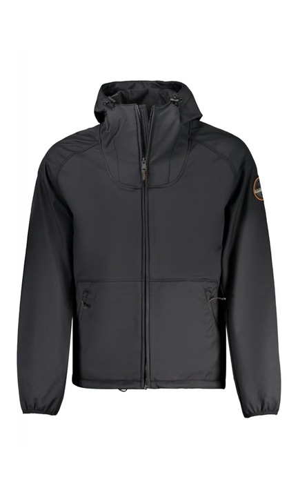 Napapijri, Kapucnis télikabát cipzáros zsebekkel, Fekete