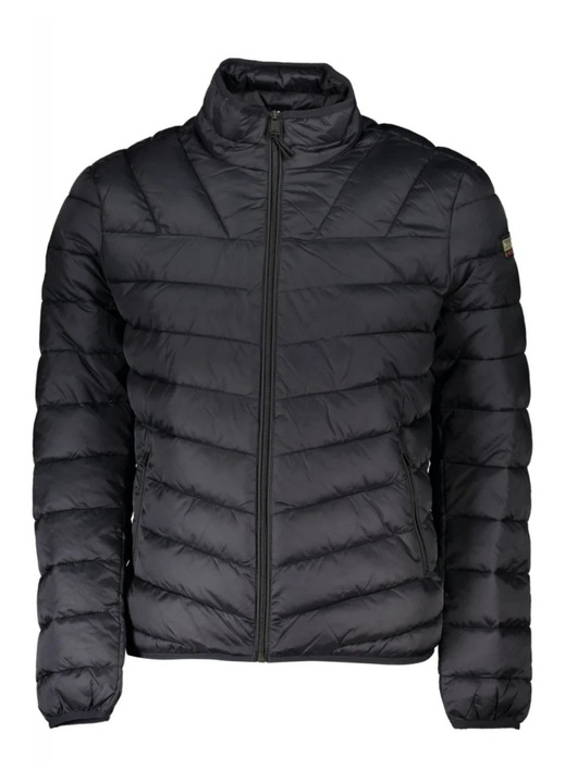 Napapijri, Geaca scurta regular fit cu aspect matlasat, Negru, M