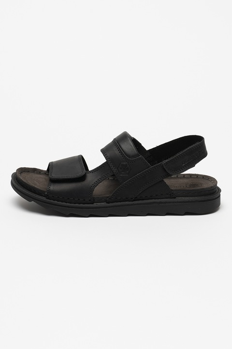 Lumberjack, Sandale de piele Asher, Negru stins