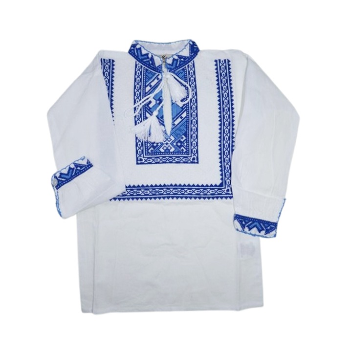 Ie traditionala cu maneca lunga pentru copii Mini Junior IE-MJ14, Alb 15-16 ani