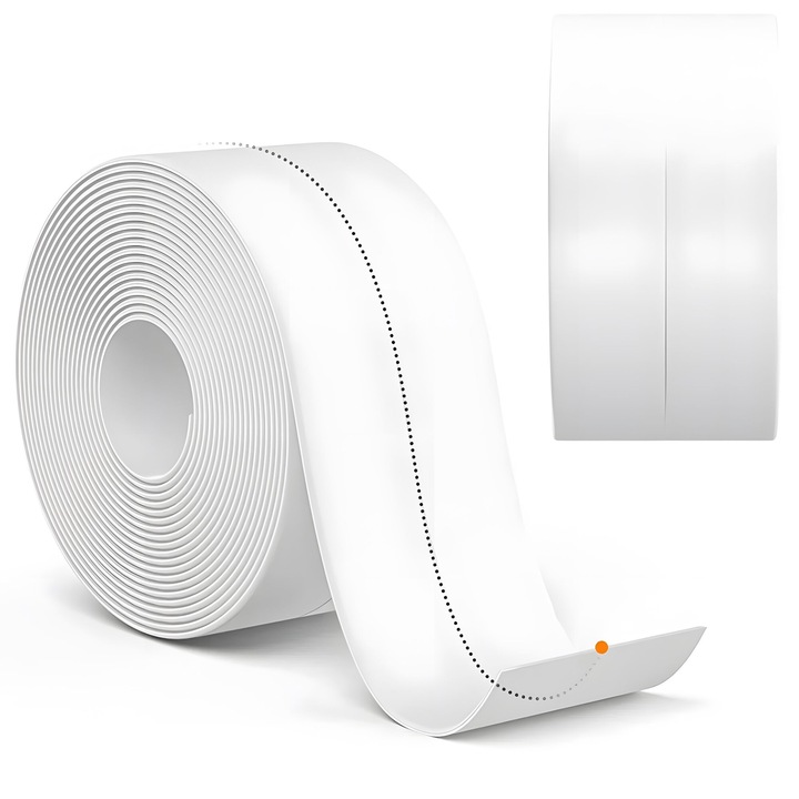 Уплътнителна лента, Novaza Tech, универсална, 3.2м, за душ вана, мивка, полиетилен, Бяла