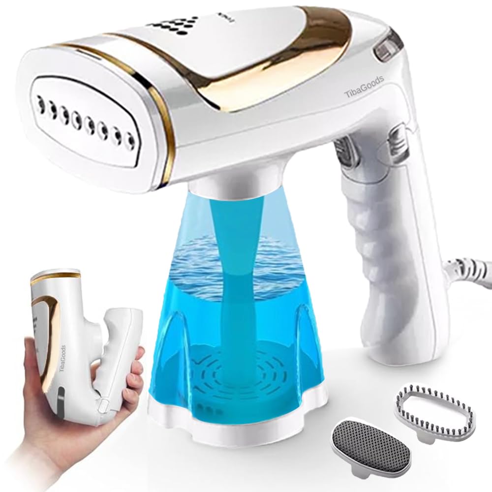 Aparat de Calcat Vertical Portabil, 1600W, Incalzire Rapida, Rezervor Apa 250ml, Alb