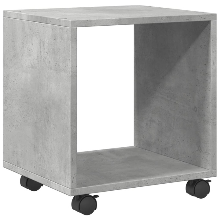 Подвижен шкаф vidaXL, бетонно сив, 37x33x42, 5 см, инженерно дърво, 4.65 Kg