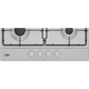 Plita incorporabila Beko HIAG64223SX, Gaz, 4 arzatoare, 60 cm, Inox