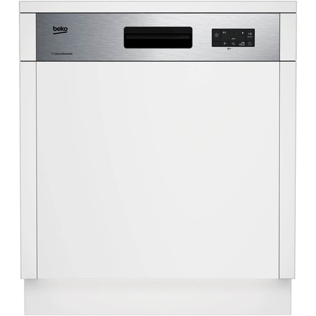 Masina de spalat vase semi-incorporabila Beko DSN15420X, 14 seturi, 5 programe, Clasa A++, 60 cm, Inox antiamprenta