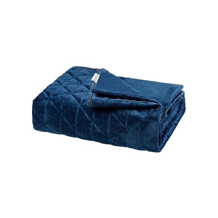 Husa cu fermoar pentru plapuma, 150cm x 200cm, Navy Blue CALMZY