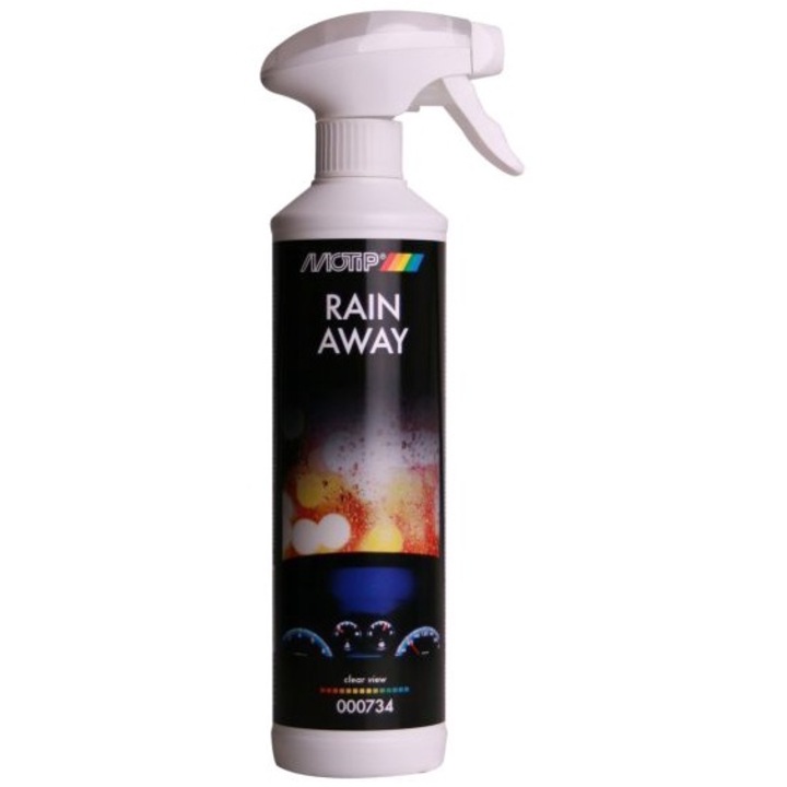 Hidrofób kezelő oldat szélvédőhöz MOTIP Rain Away 000734, 500 ml, permetezővel