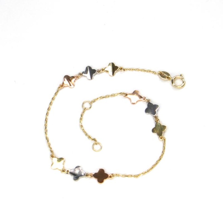 Bratara bicolora Pattic, aur 585, 1,60 gr, 17x19cm