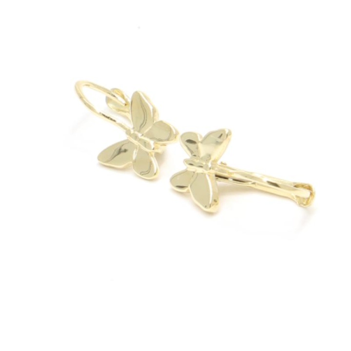 Cercei din aur 585, Pattic, forma de fluture, 1,25g, finisaj lucios