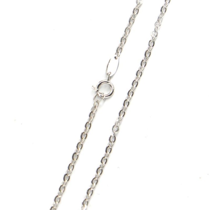 Lantisor de aur barbati Pattic, 42cm, 2,10g, bile de aur alb