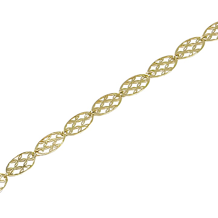 Bratara aurie Pattic, design modern, 1,55 gr, galben aur, 17-19 cm