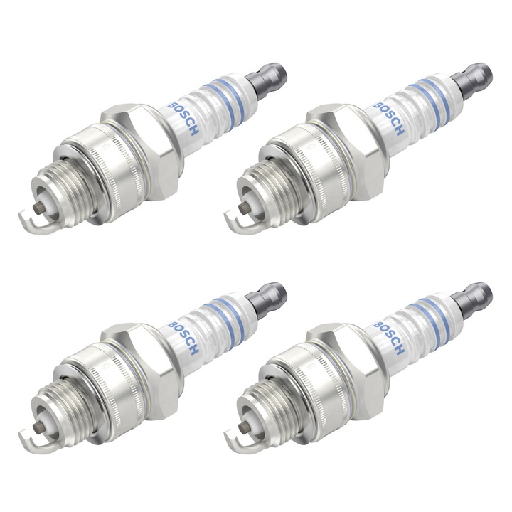 Set 4 bujii scanteie Bosch pentru Aro 10, Dacia 1100, 1210, 1300, 1310, 1410, Nova, Pick Up