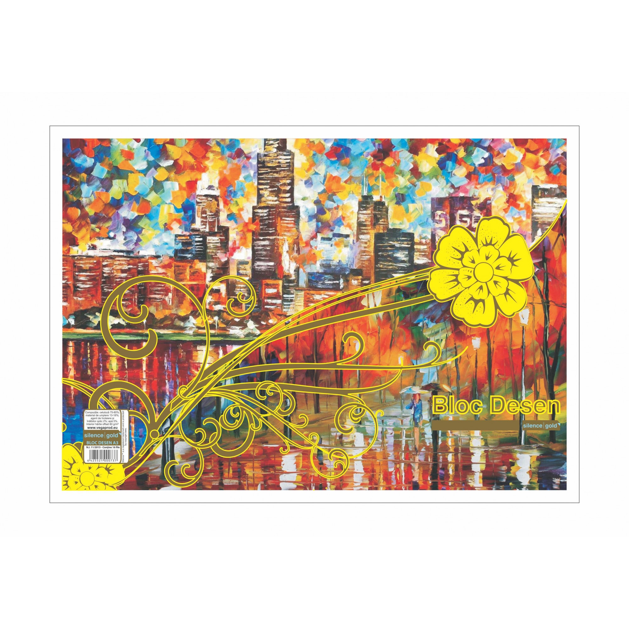 Bloc Desen A3 Silence Gold