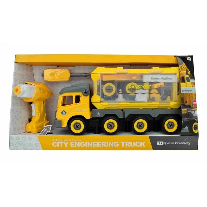 Играчка камион с дистанционно управление Pro Kids, жълт