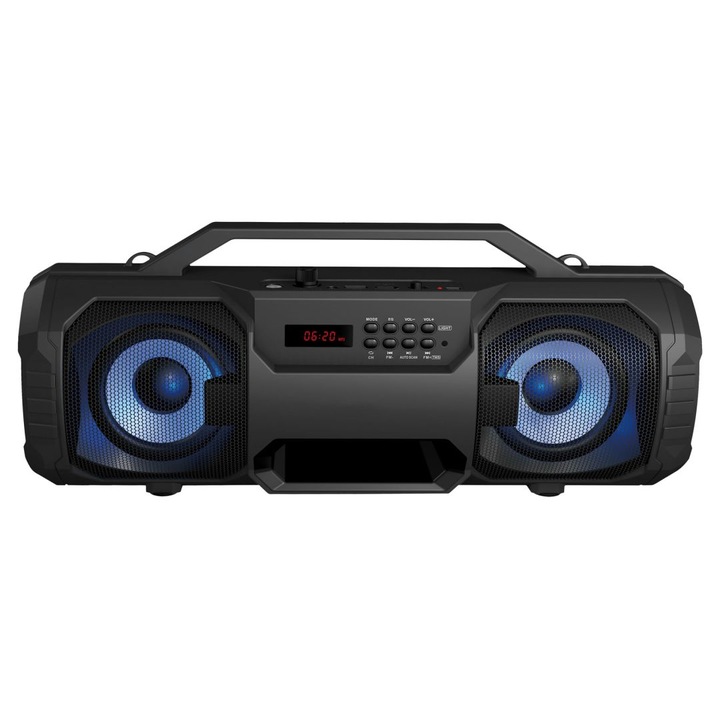 Тонколона Platinet BoomBox Classic, 12W, Bluetooth, RGB, черна