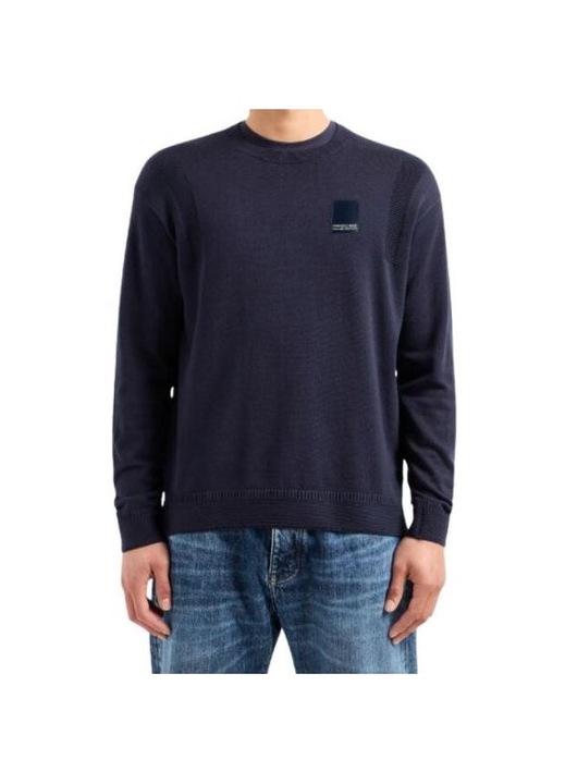 Férfi pulóver, 3DZM1G ZMX8Z, pamut, sötétkék, XL INTL