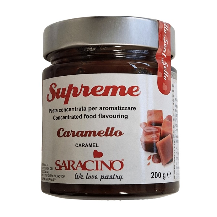 Pasta concentrata aromatizanta Supreme Caramel 1 Kg, Saracino