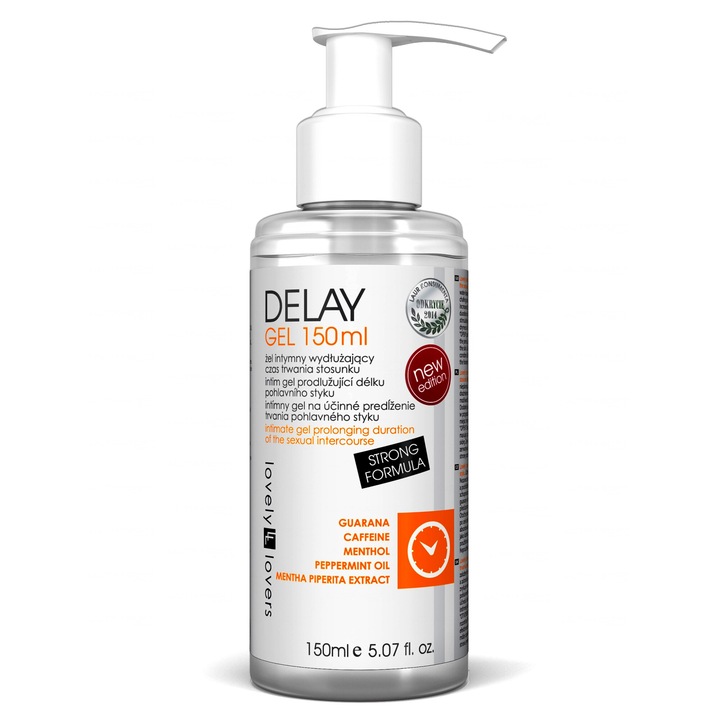 Ejakuláció késleltető gél, Lovely Lovers ™ Delay Gel, megakadályozza a korai magömlést, 150 ml