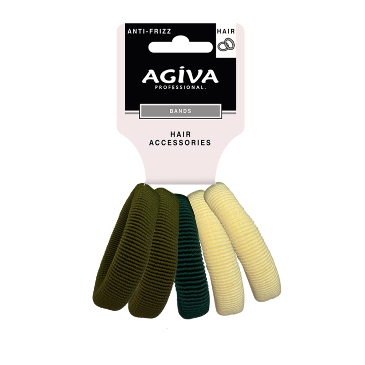 Hajgumi készlet Agiva Professional, 5 cm, Színes, 5 db