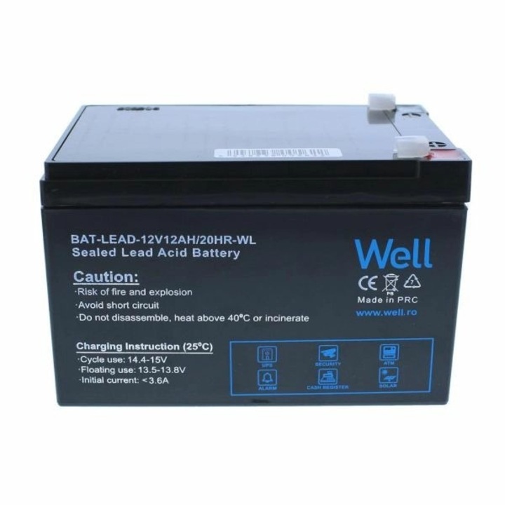 Оловна акумулаторна батерия Well, 12V-12Ah