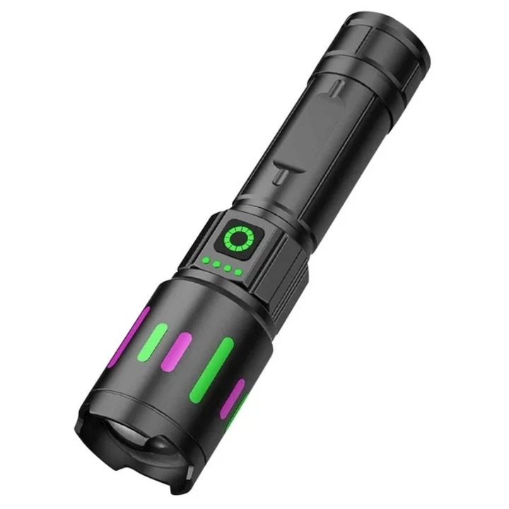 Фенер Digital One SP00970, fa-6612, ръчен, мощен, става и за колело, с презареждаема батерия, 26650mAh, 3 режима