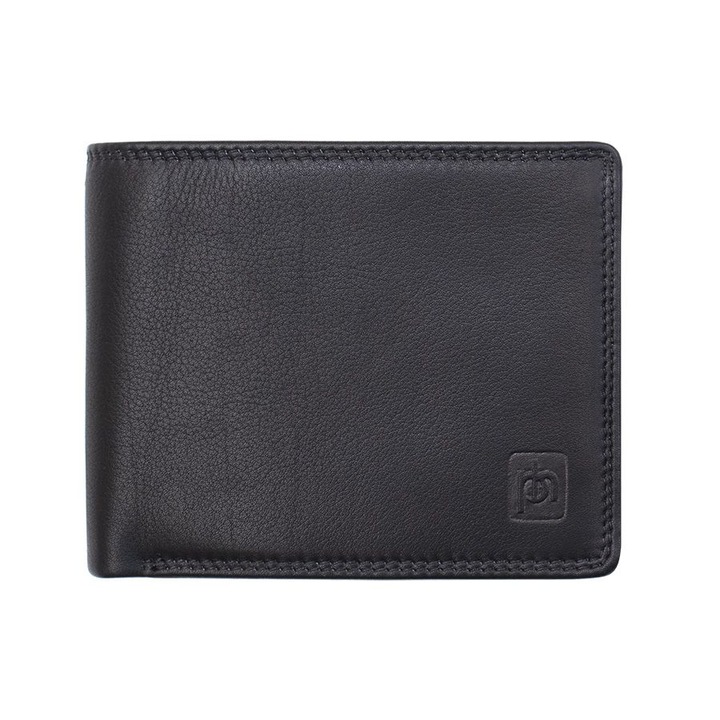 Мъжки портфейли Dugros, 3898BLK, Естествена кожа, Черен