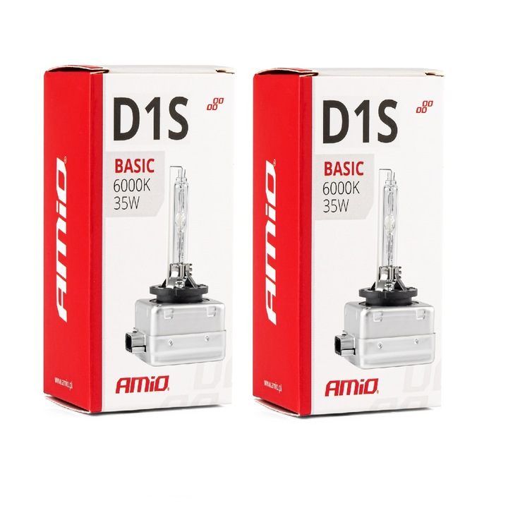 Set 2 becuri xenon D1S BASIC 12V 35W 6000K