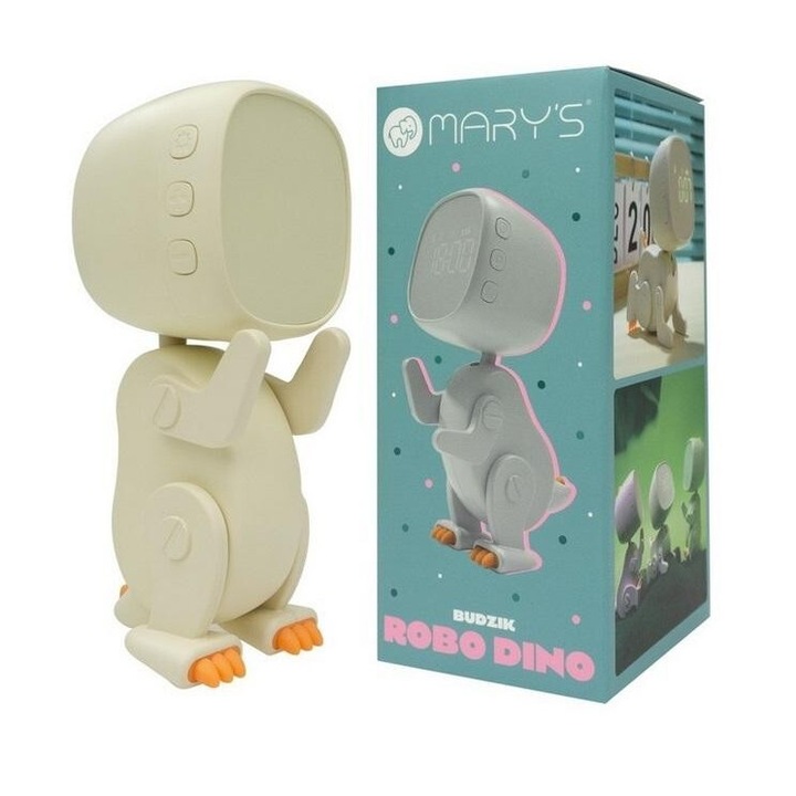 Ébresztőóra, Mary's, fehér dinoszaurusz robot