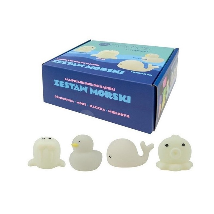 Комплект от 4 нощни лампи, Mary's, LED RGB