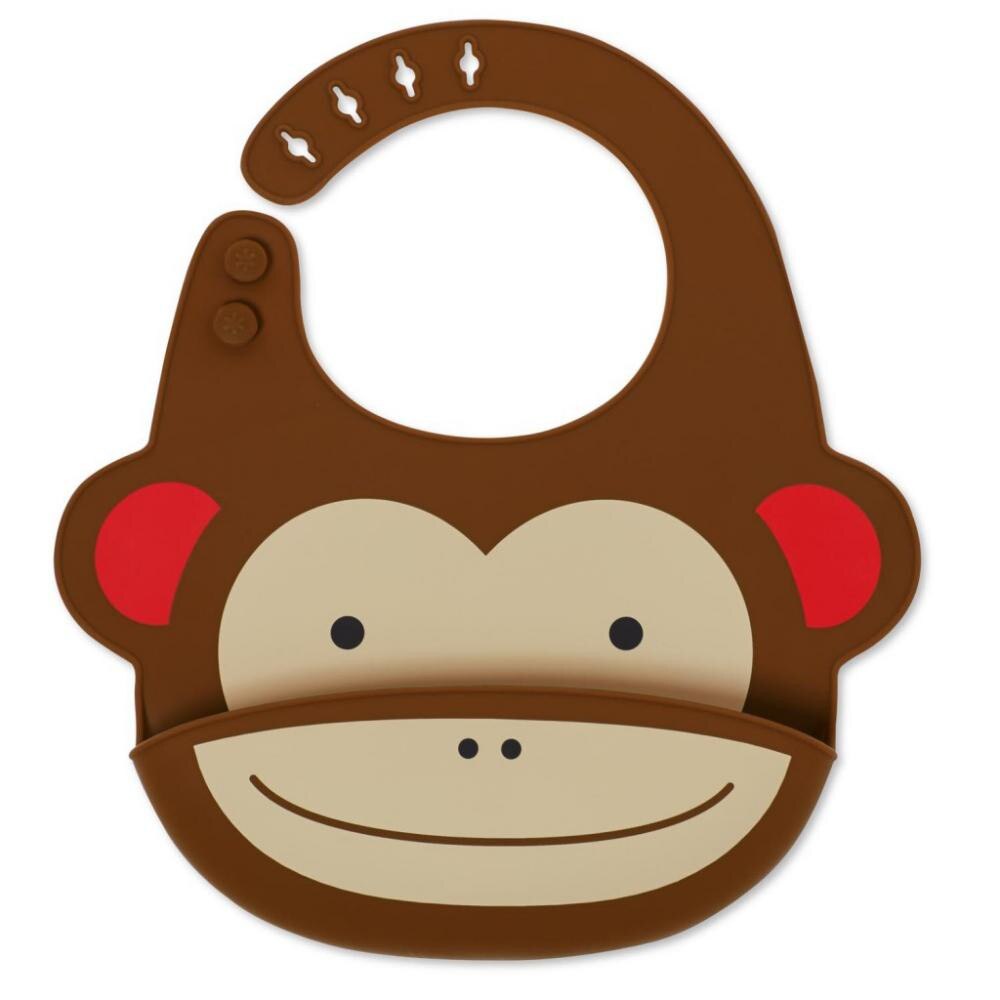 Bavetica din silicon pentru bebe SKIP HOP Maimutica