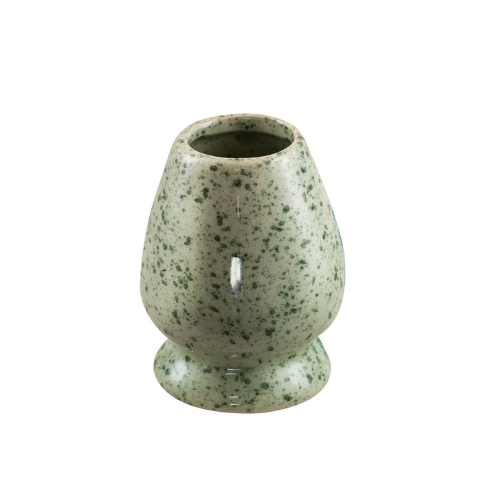 Suport Ceramic Chasen Matcha Kusenaoshi Rokku Verde