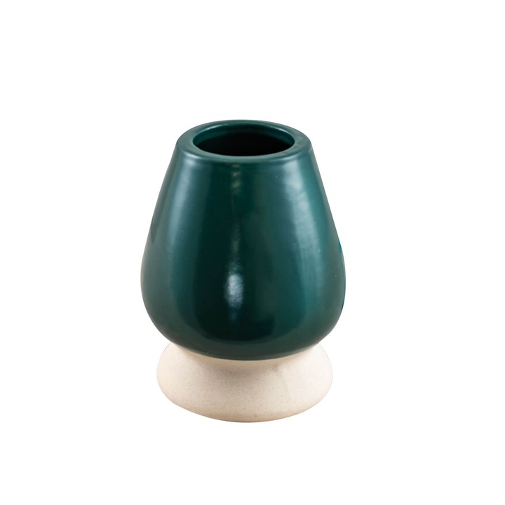 Suport Ceramic Chasen Matcha Kusenaoshi Mori Turcoaz