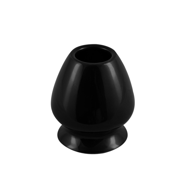 Suport Ceramic Chasen Matcha Kusenaoshi Yoru Negru
