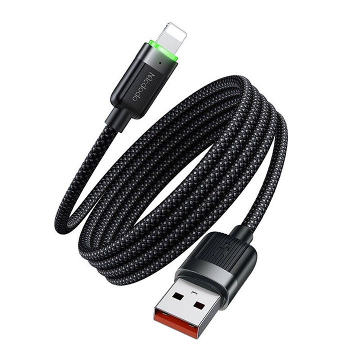Cablu pentru incarcare si transfer date Mcdodo CA-6000, USB/Lightning, 3A, 1.2m, Negru