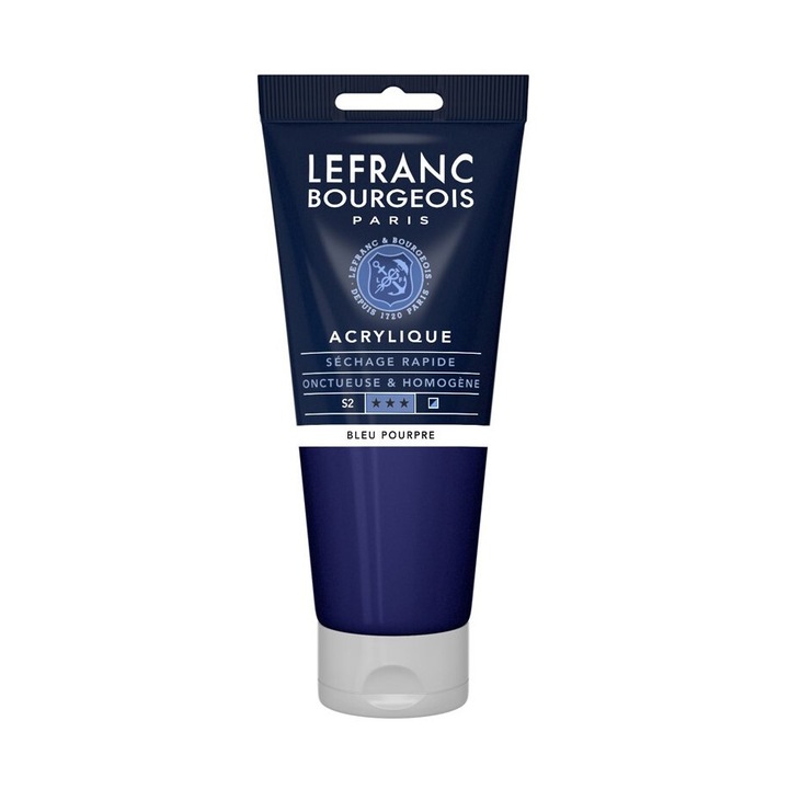 Culoare acrilica fina, Lefranc & Bourgeois, blue purple 045, 80ml